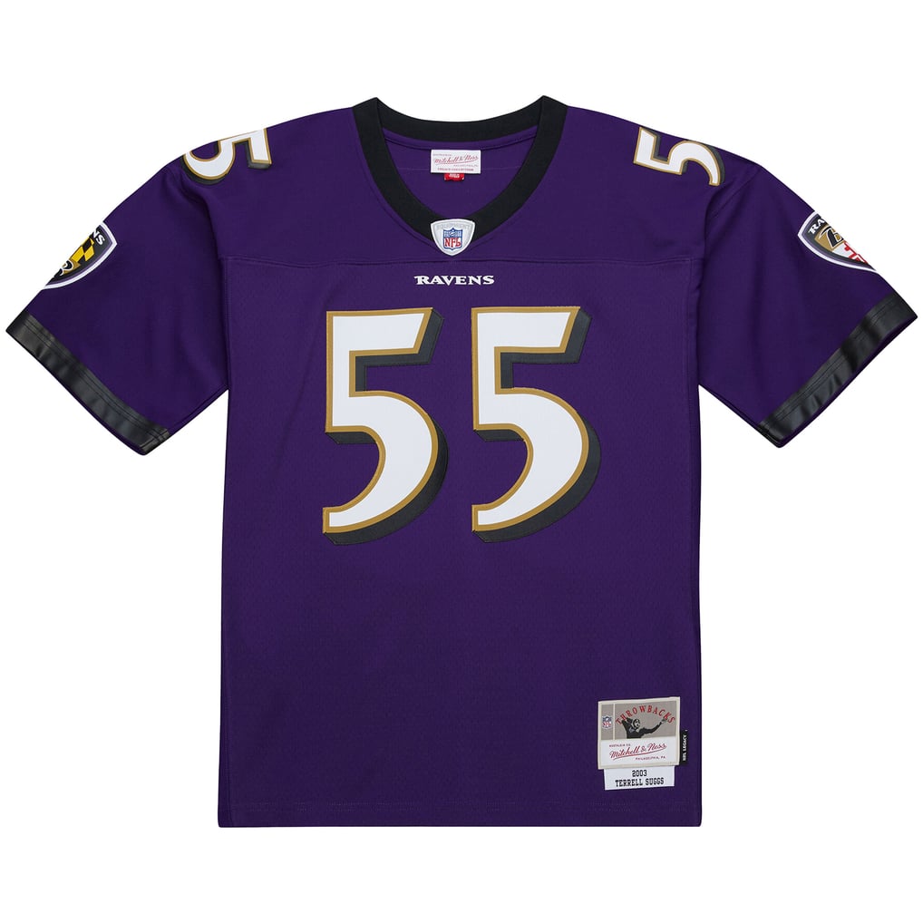 Men's Baltimore Ravens Terrell Suggs Purple 2003 Legacy Replica Jersey