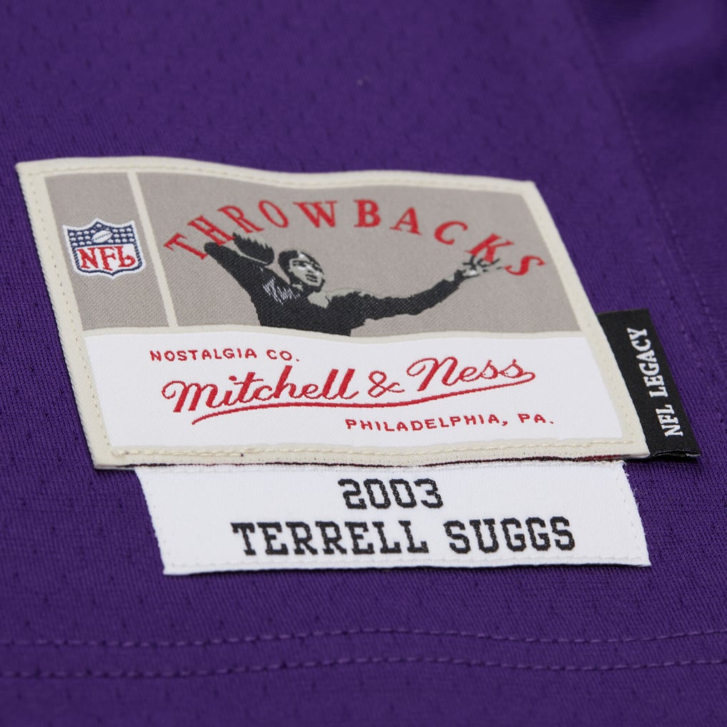 Men's Baltimore Ravens Terrell Suggs Purple 2003 Legacy Replica Jersey
