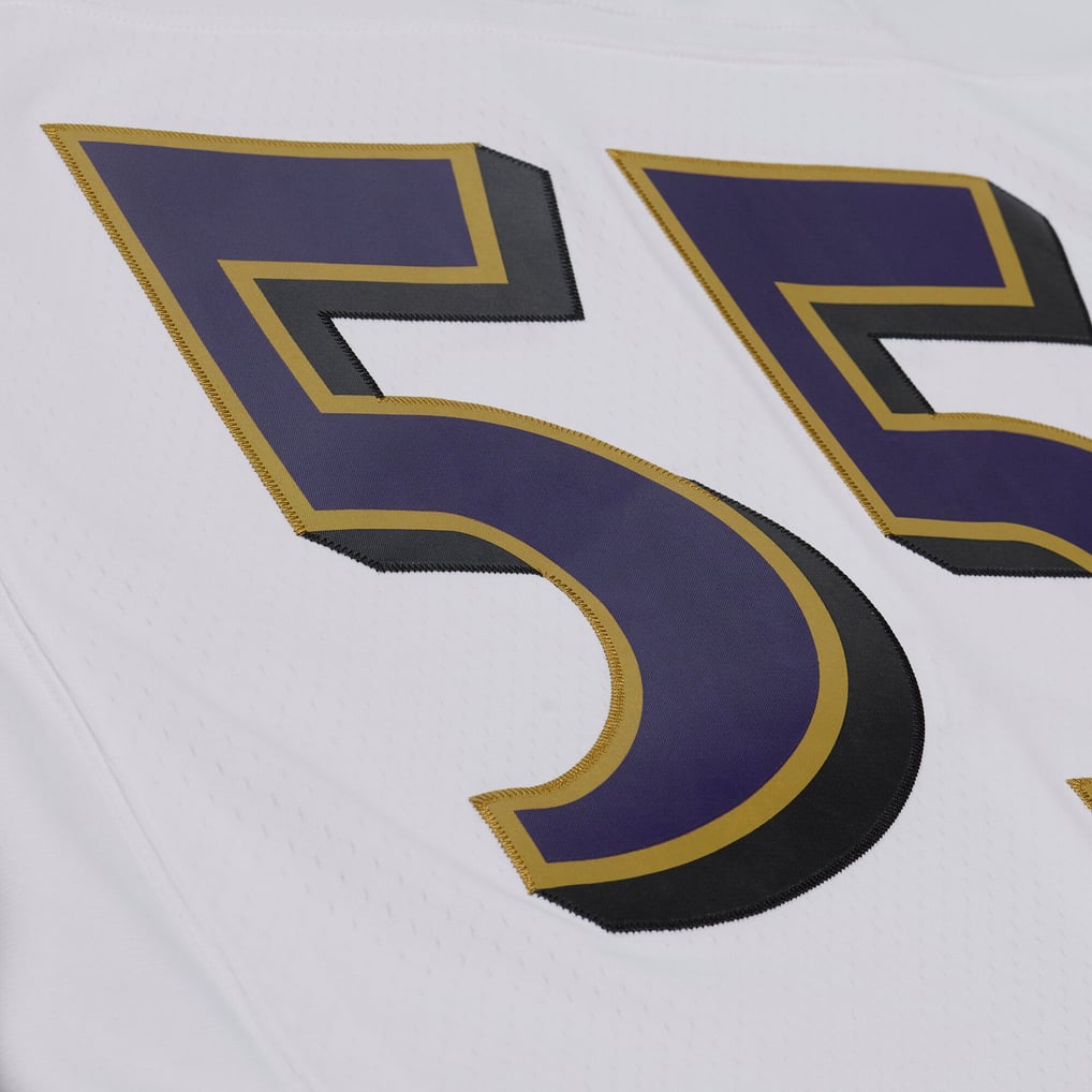 Men's Baltimore Ravens Terrell Suggs White 2003 Legacy Replica Player Jersey