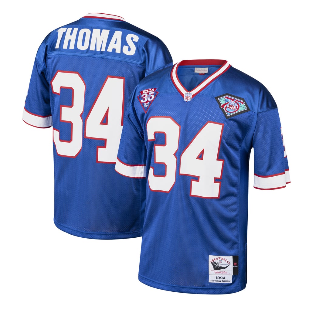 Men's Buffalo Bills 1985 Thurman Thomas Royal Authentic Throwback Retired Player Jersey