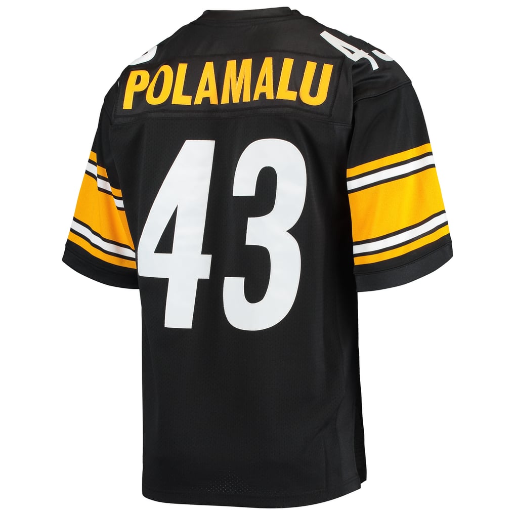 Men's Pittsburgh Steelers 2007 Troy Polamalu Black Authentic Throwback Retired Player Jersey