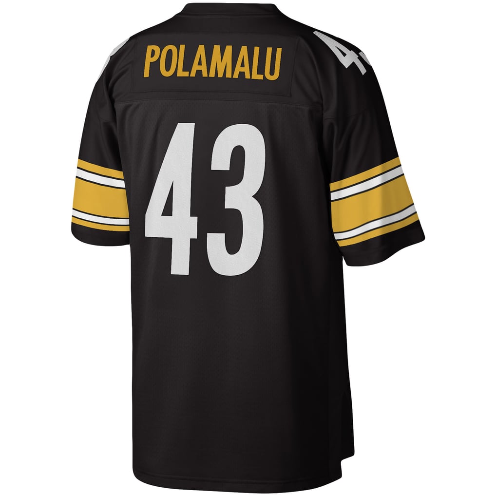 Men's Pittsburgh Steelers Troy Polamalu Black Legacy Replica Jersey