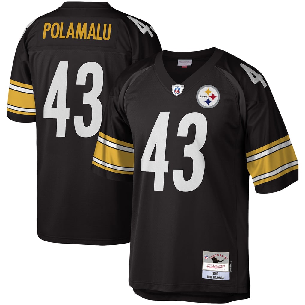 Men's Pittsburgh Steelers Troy Polamalu Black Legacy Replica Jersey