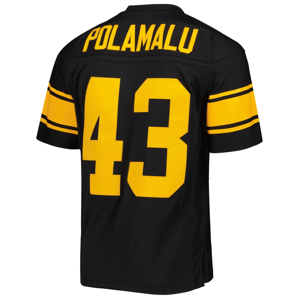 Men's Pittsburgh Steelers Troy Polamalu Black Legacy Replica Jersey