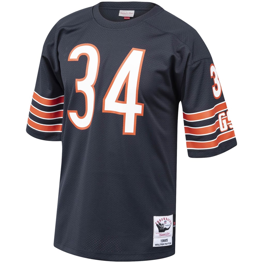 Men's Chicago Bears 1985 Walter Payton Navy Authentic Throwback Retired Player Jersey