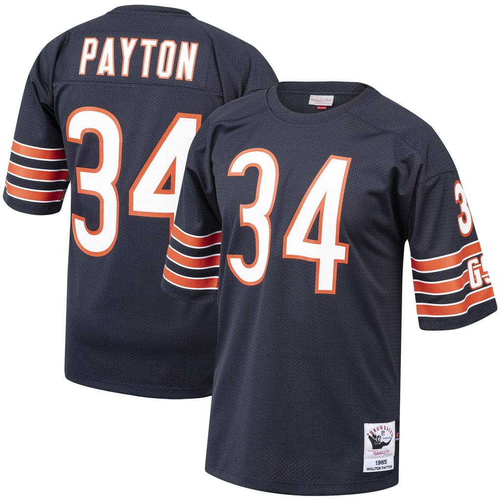 Men's Chicago Bears 1985 Walter Payton Navy Authentic Throwback Retired Player Jersey