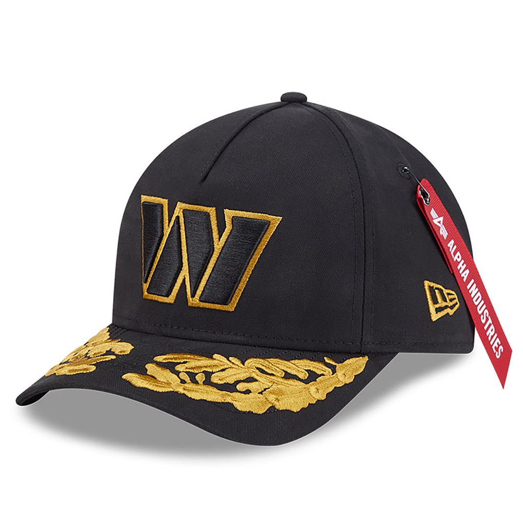 Men's Washington Commanders Black A-Frame 9FORTY Adjustable Hat