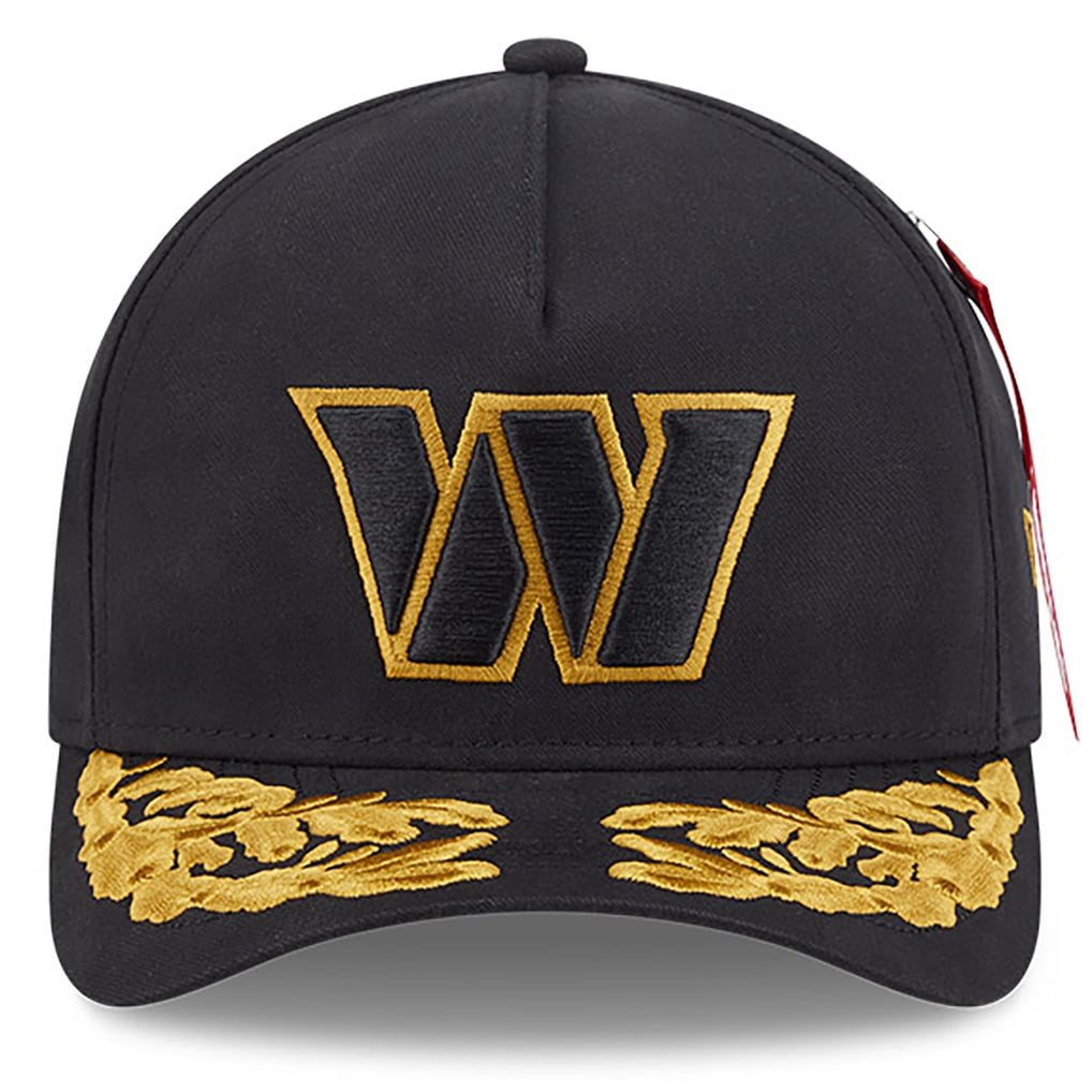 Men's Washington Commanders Black A-Frame 9FORTY Adjustable Hat