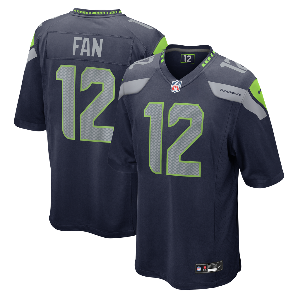 Men's Seattle Seahawks 12s College Navy Team Game Jersey