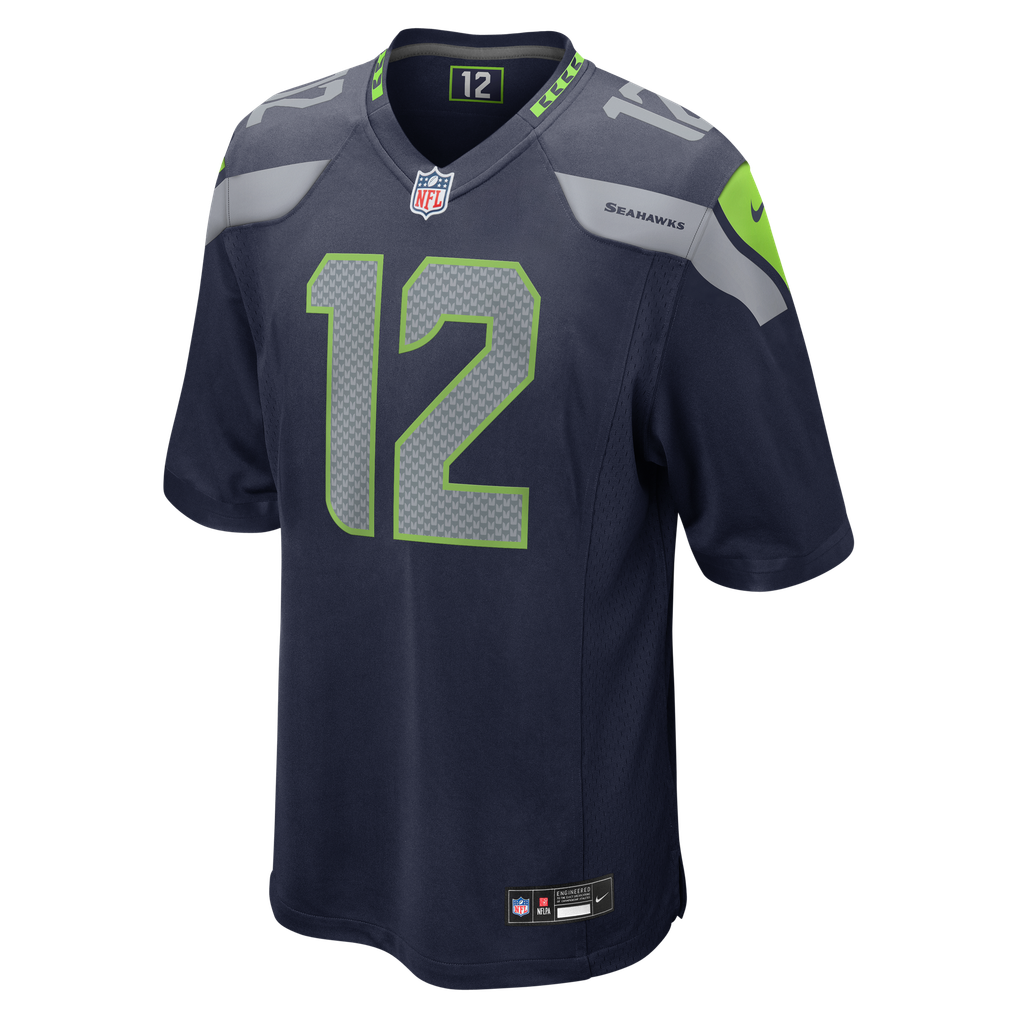 Men's Seattle Seahawks 12s College Navy Team Game Jersey