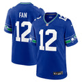 Men's Seattle Seahawks 12s Royal Throwback Player Game Jersey