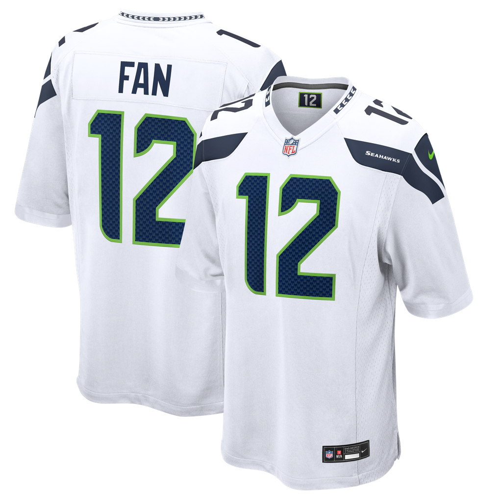 Men's Seattle Seahawks 12s White Game Jersey