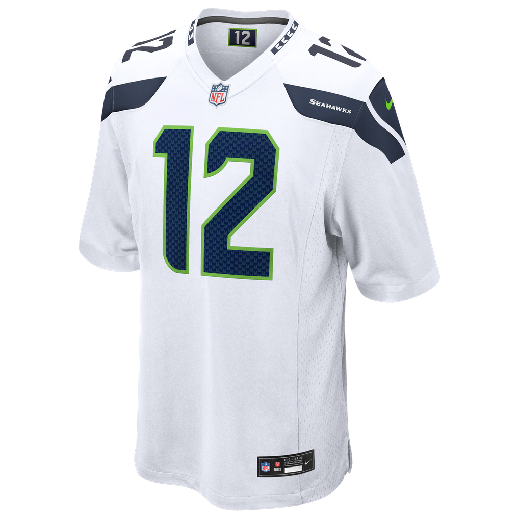 Men's Seattle Seahawks 12s White Game Jersey