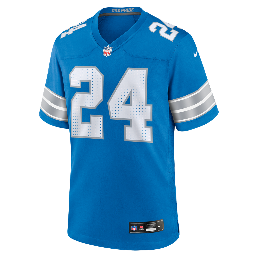 Men's Detroit Lions Aamaris Brown Blue Team Game Jersey