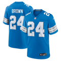 Men's Detroit Lions Aamaris Brown Blue Team Game Jersey