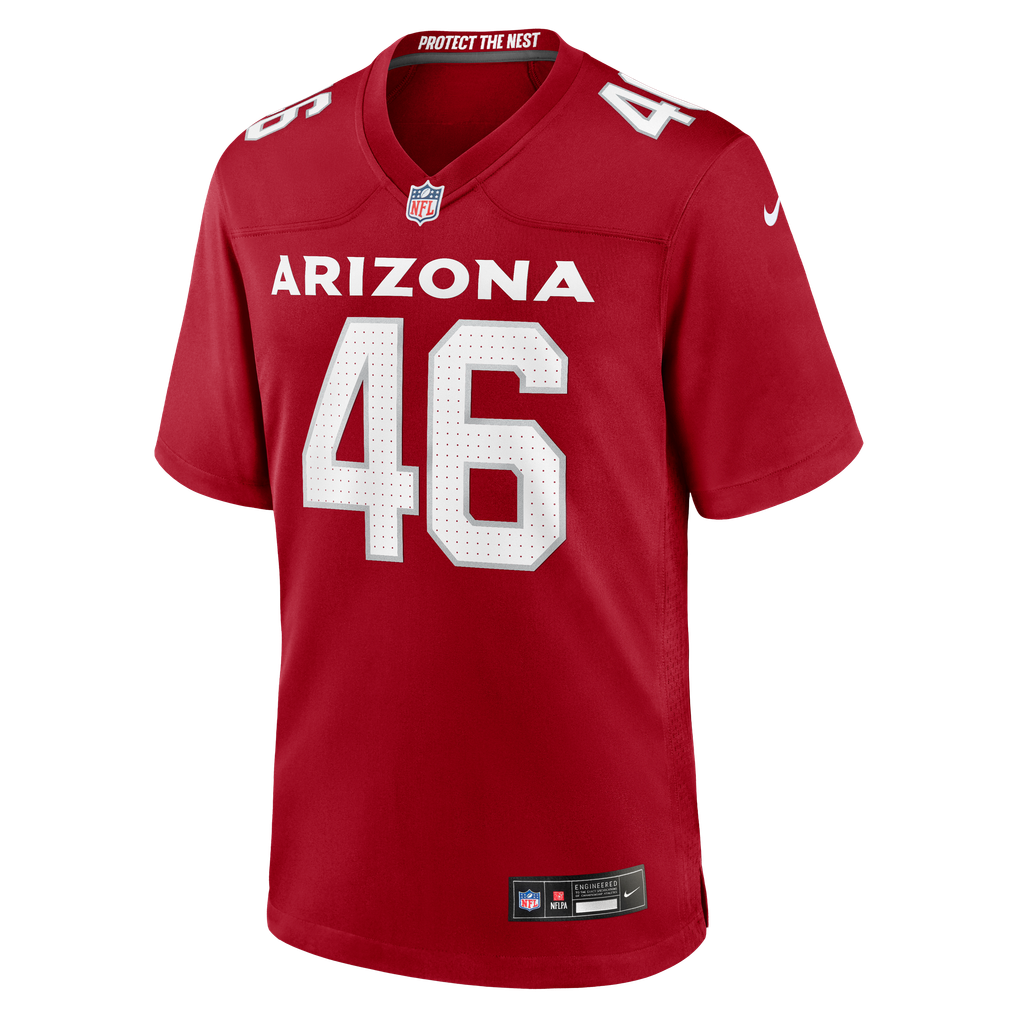 Men's Arizona Cardinals Aaron Brewer Cardinal Team Game Jersey