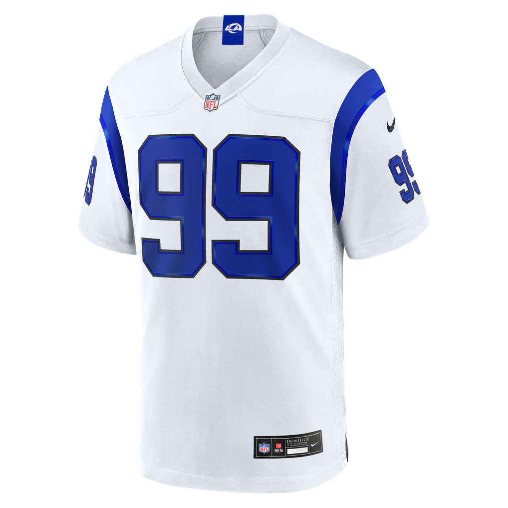 Men's Los Angeles Rams Aaron Donald Fearsome White Game Jersey