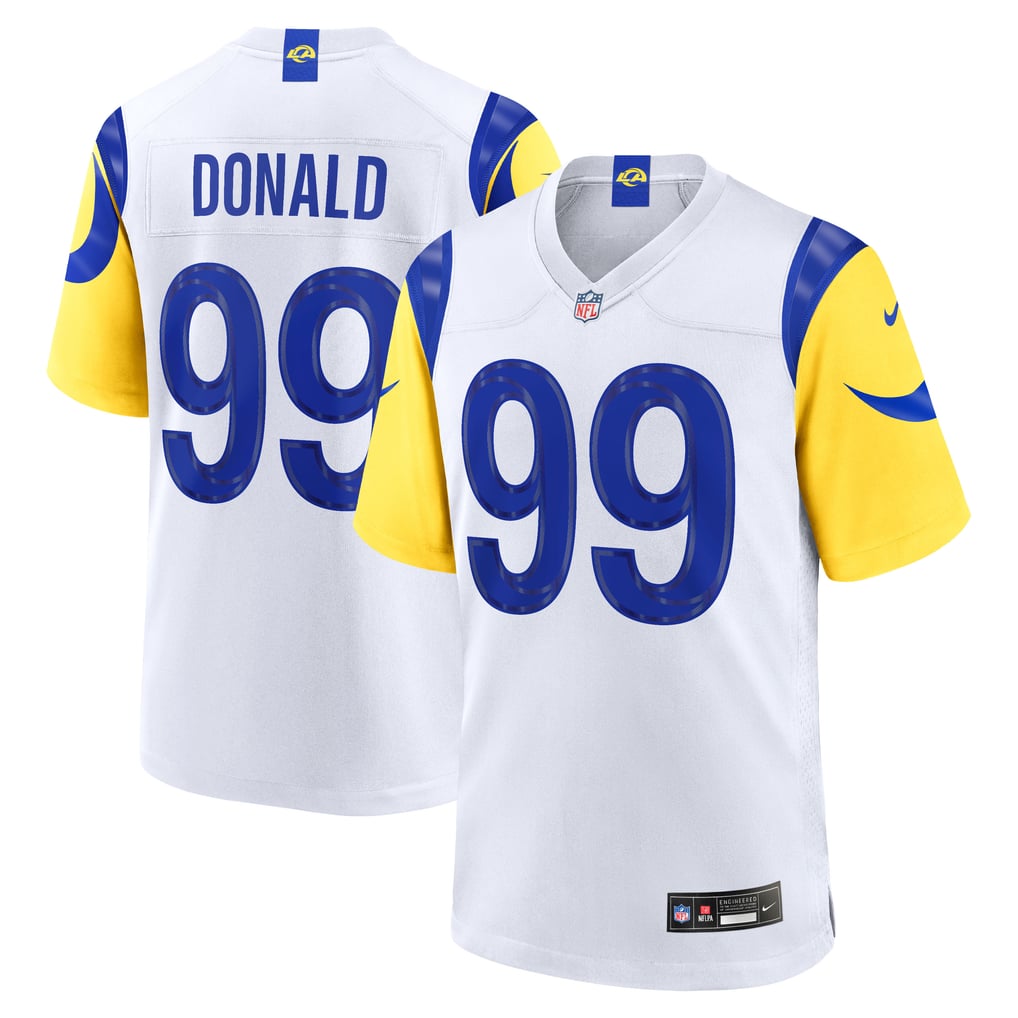 Men's Los Angeles Rams Aaron Donald White Game Jersey