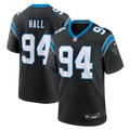 Men's Carolina Panthers Aaron Hall Black Team Game Jersey