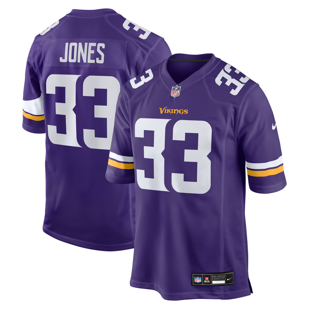 Men's Minnesota Vikings Aaron Jones Purple Game Player Jersey