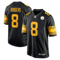 Men's Pittsburgh Steelers Aaron Rodgers Black Alternate Game Jersey