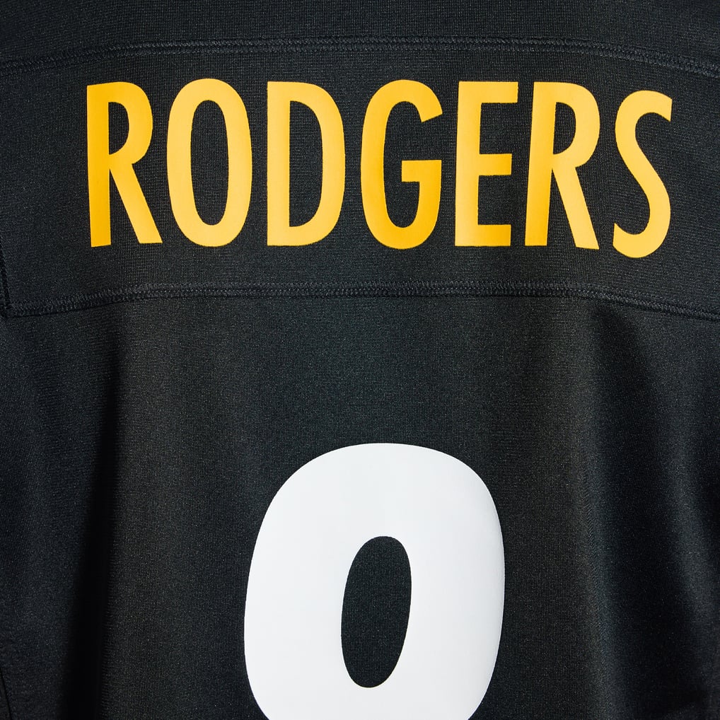 Men's Pittsburgh Steelers Aaron Rodgers Black Game Jersey