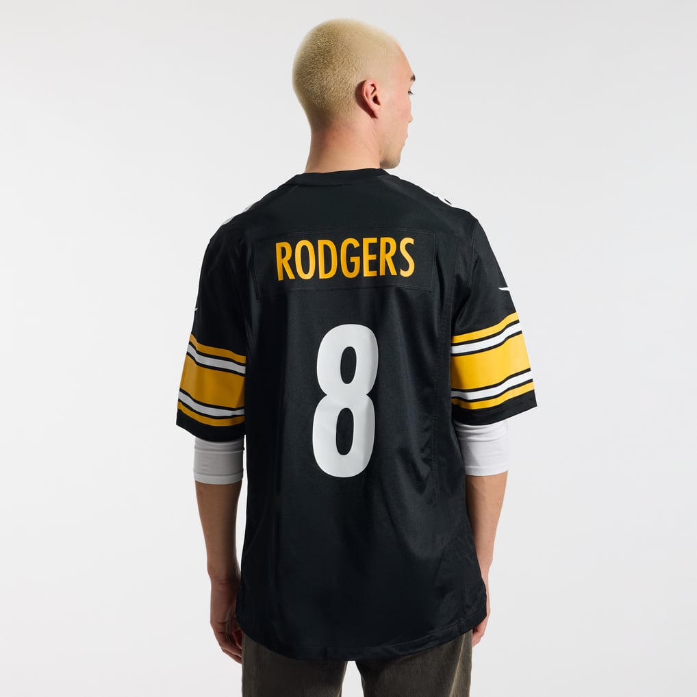 Men's Pittsburgh Steelers Aaron Rodgers Black Game Jersey