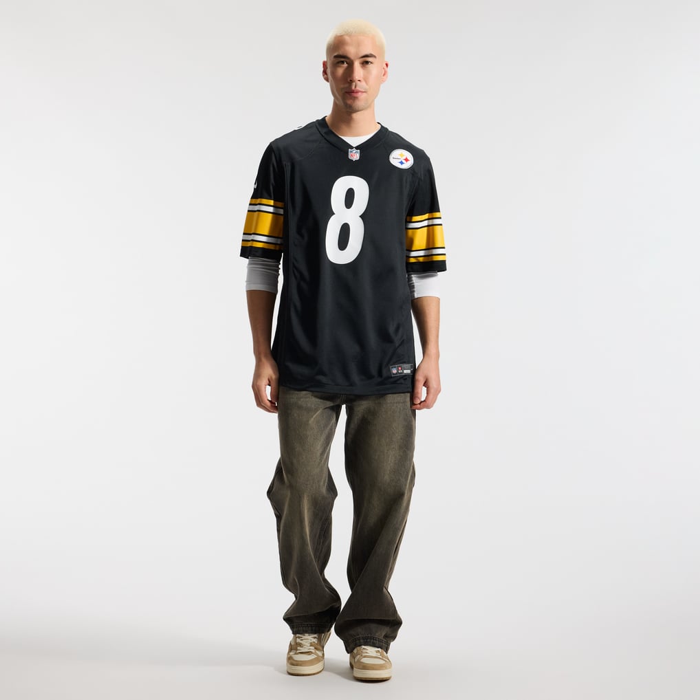 Men's Pittsburgh Steelers Aaron Rodgers Black Game Jersey