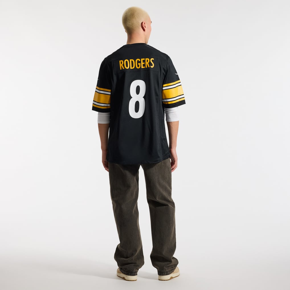 Men's Pittsburgh Steelers Aaron Rodgers Black Game Jersey