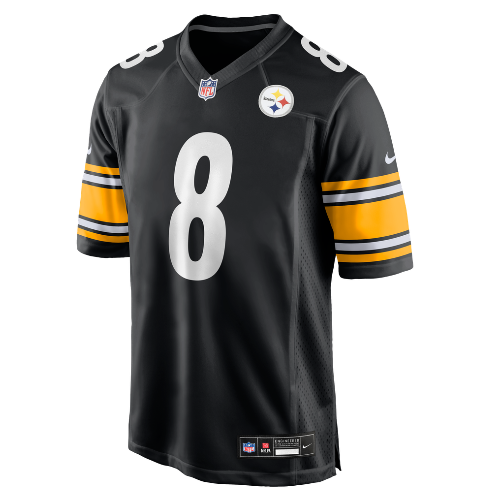 Men's Pittsburgh Steelers Aaron Rodgers Black Game Jersey