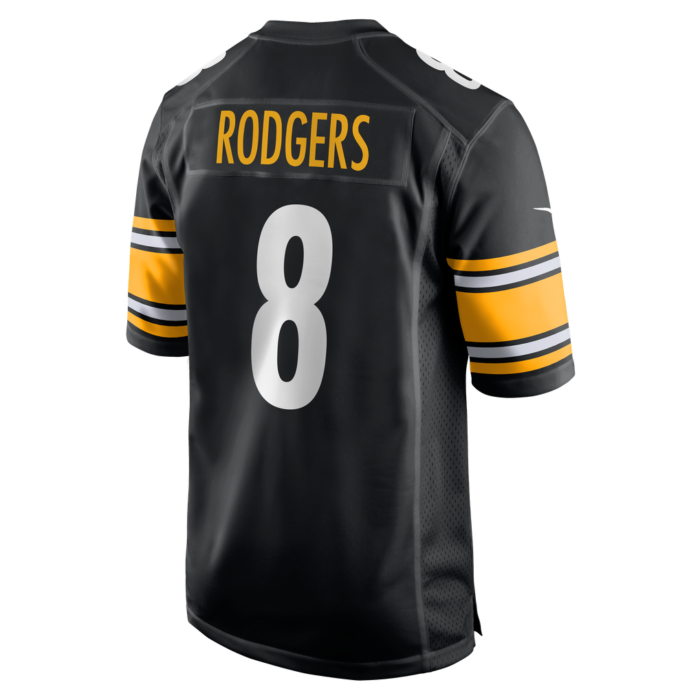 Men's Pittsburgh Steelers Aaron Rodgers Black Game Jersey