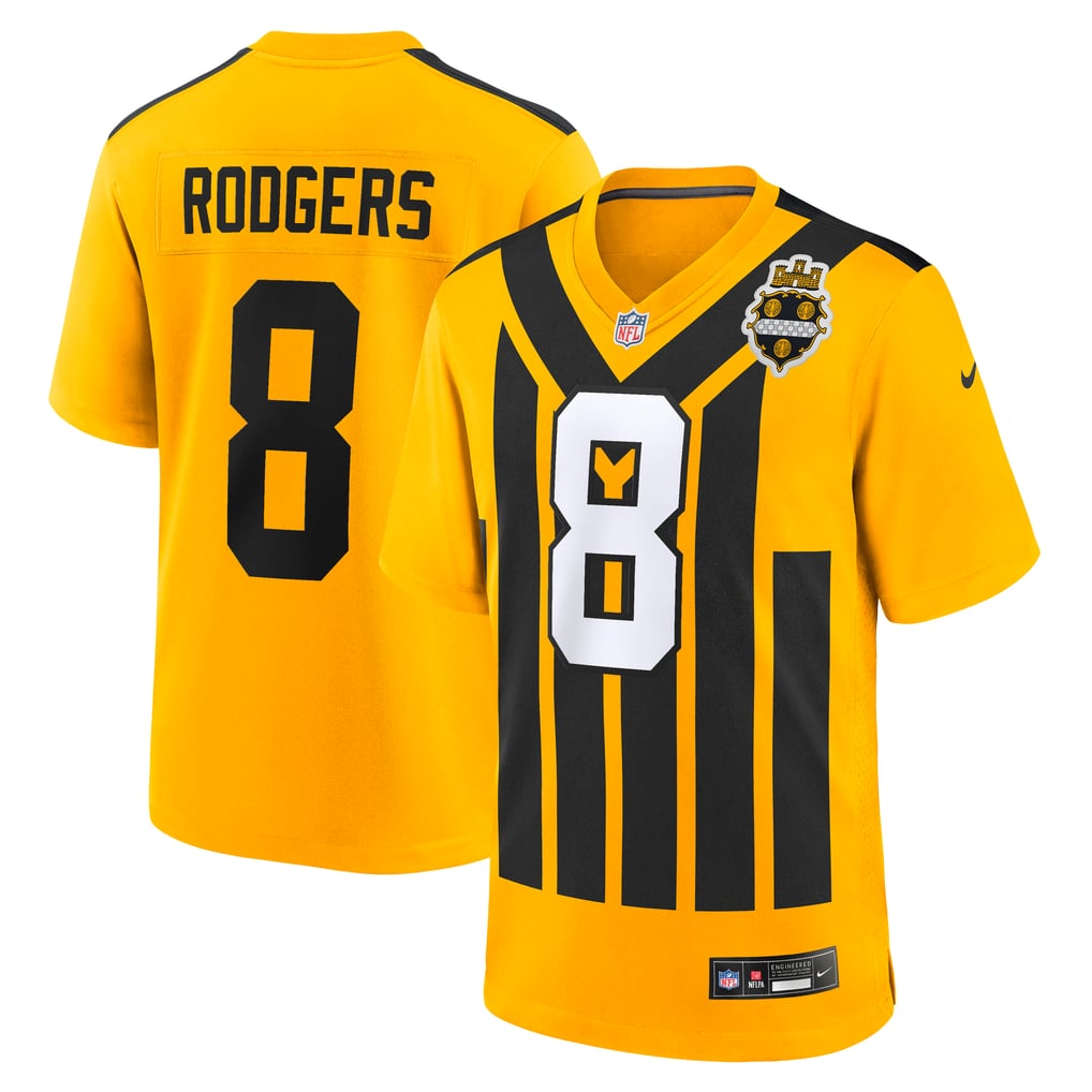 Men's Pittsburgh Steelers Aaron Rodgers Gold Alternate 1933 Throwback Game Jersey