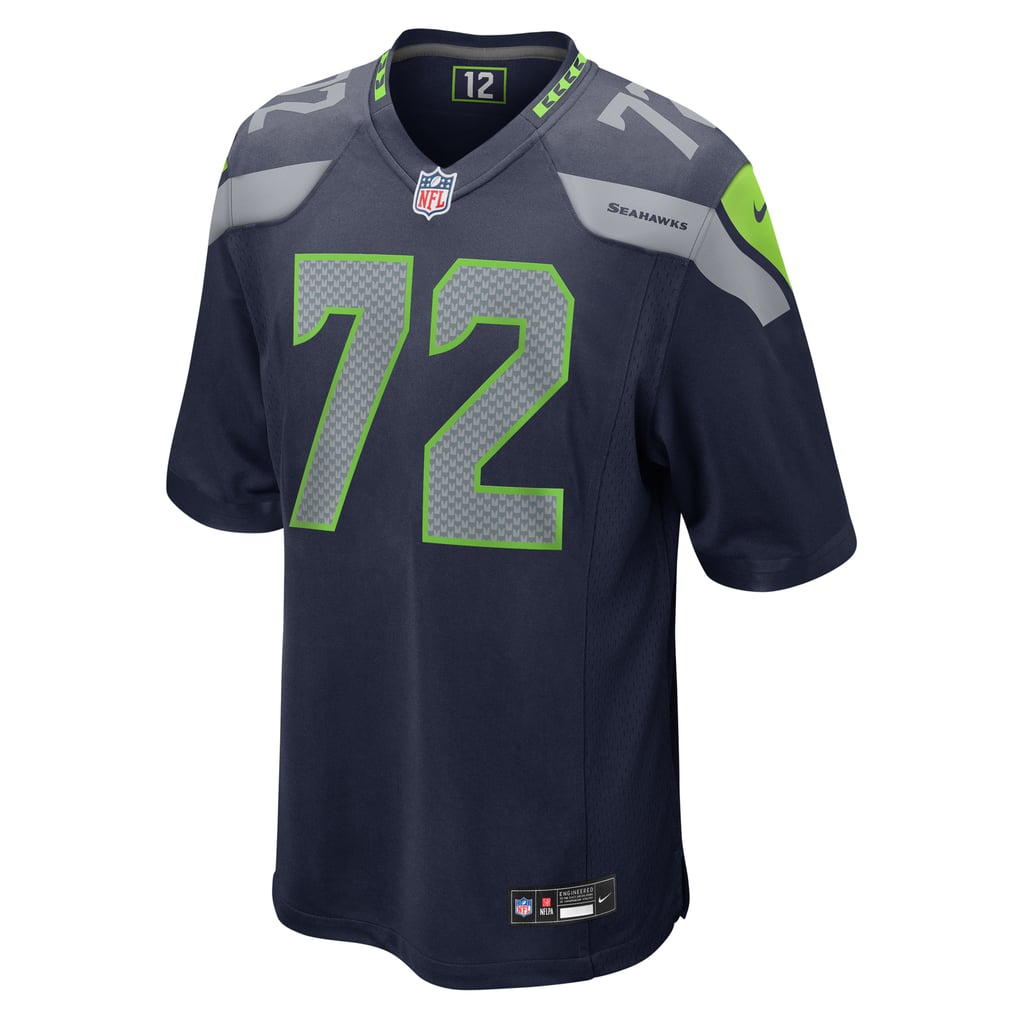 Men's Seattle Seahawks Abraham Lucas College Navy Game Jersey