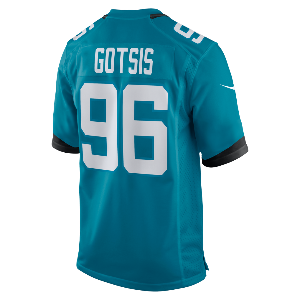 Men's Jacksonville Jaguars Adam Gotsis Teal Game Jersey