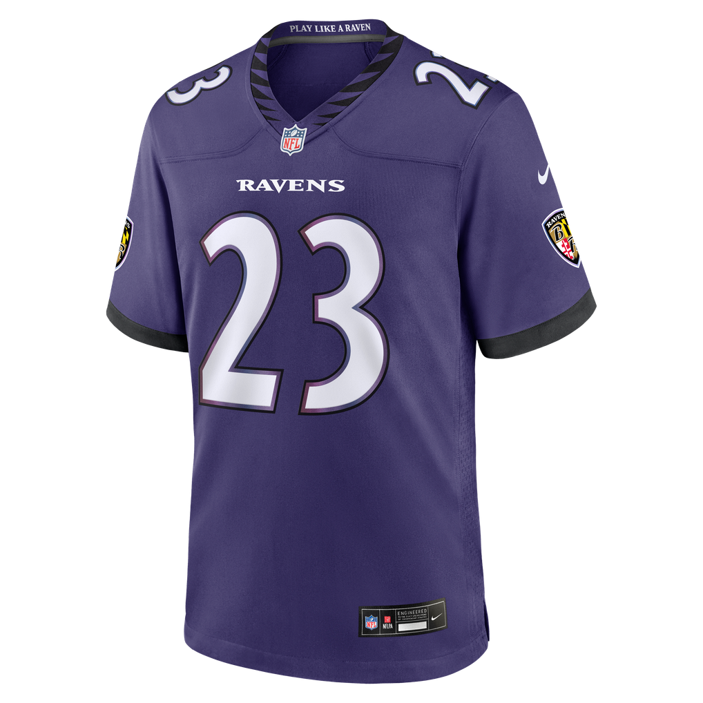 Men's Baltimore Ravens Adam Randall Purple Team Game Jersey