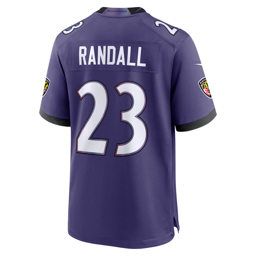 Men's Baltimore Ravens Adam Randall Purple Team Game Jersey