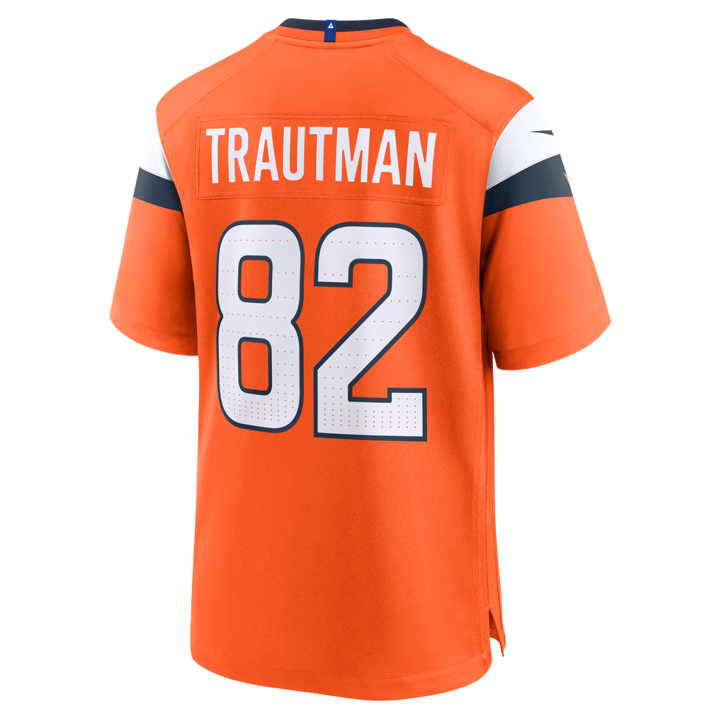 Men's Denver Broncos Adam Trautman Orange Team Game Jersey
