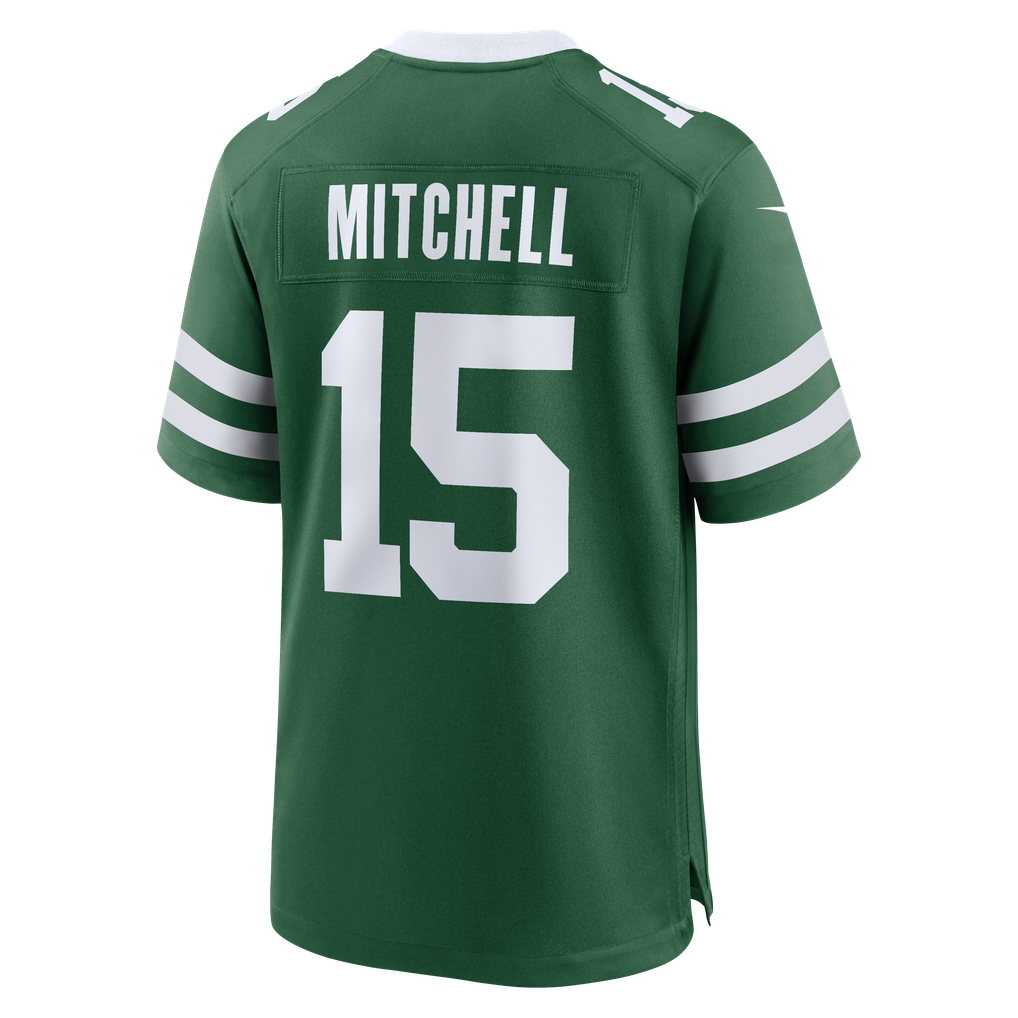 Men's New York Jets Adonai Mitchell Legacy Green Team Game Jersey