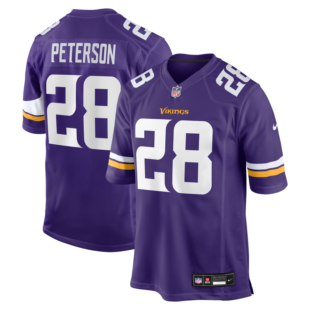 Men's Minnesota Vikings Adrian Peterson Purple Team Retired Game Jersey