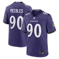 Men's Baltimore Ravens Aeneas Peebles Purple Team Game Jersey