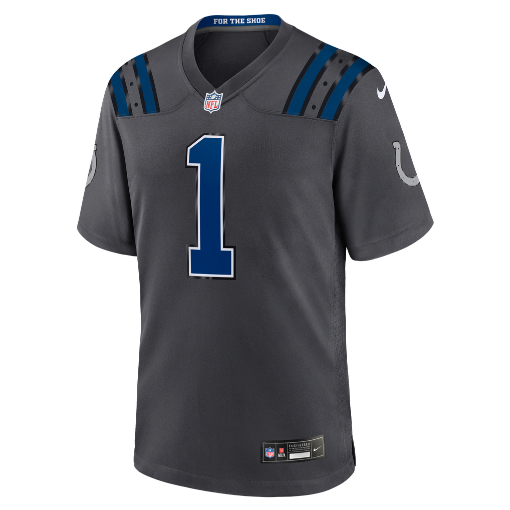 Men's Indianapolis Colts Ahmad Sauce Gardner Anthracite 2026 Rivalries Collection Game Jersey