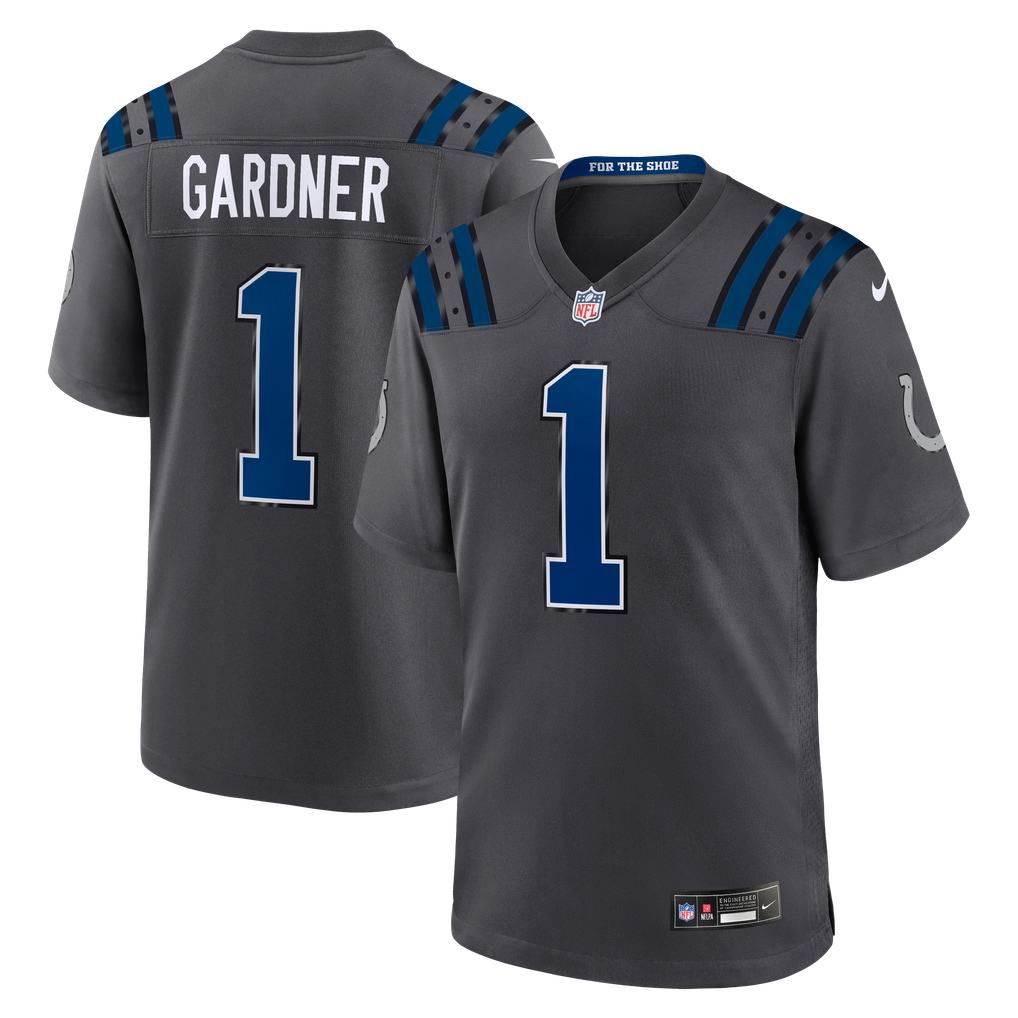 Men's Indianapolis Colts Ahmad Sauce Gardner Anthracite 2026 Rivalries Collection Game Jersey