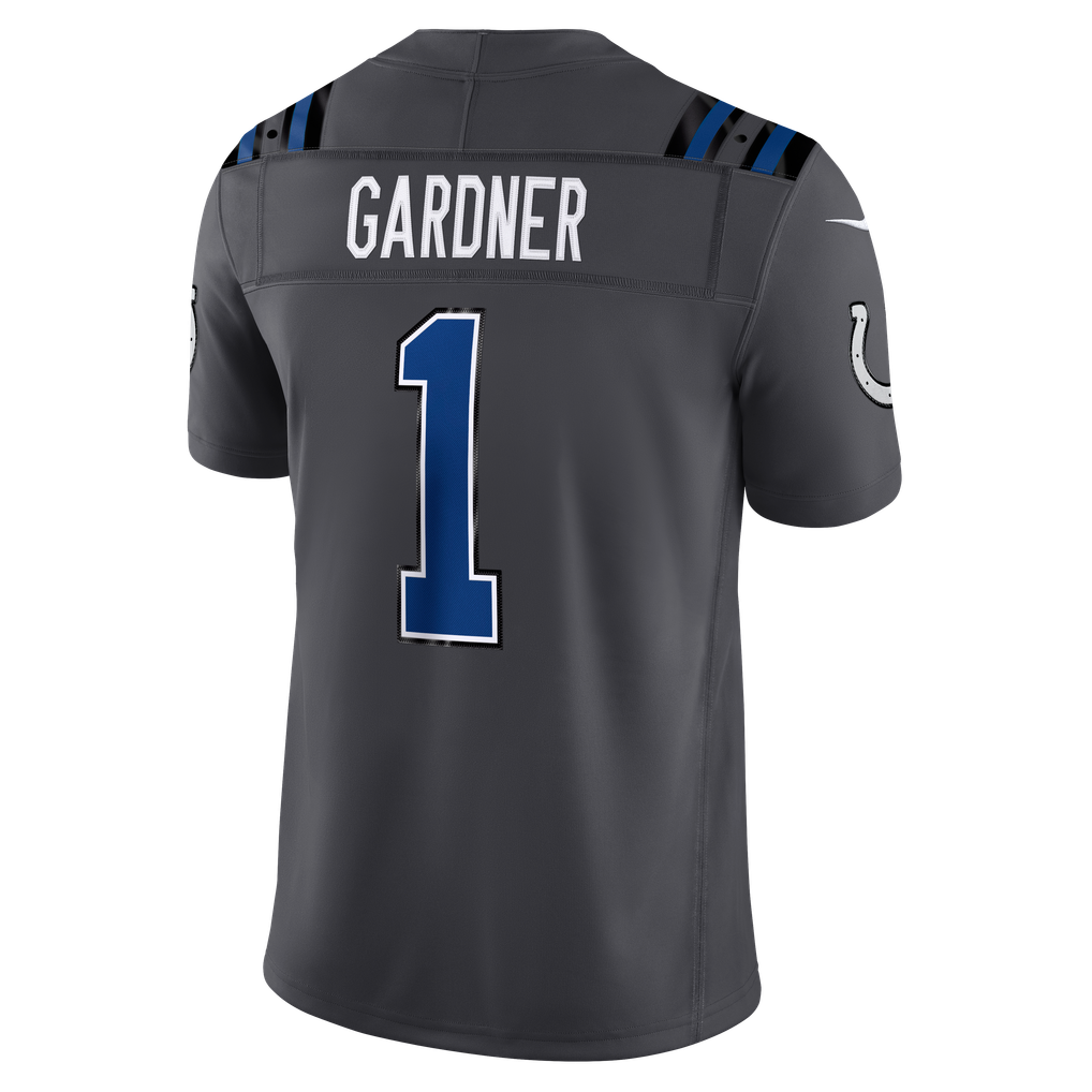 Men's Indianapolis Colts Ahmad Sauce Gardner Anthracite 2026 Rivalries Collection Stitched Limited Jersey