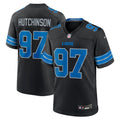 Men's Detroit Lions Aidan Hutchinson Black 2nd Alternate Game Jersey
