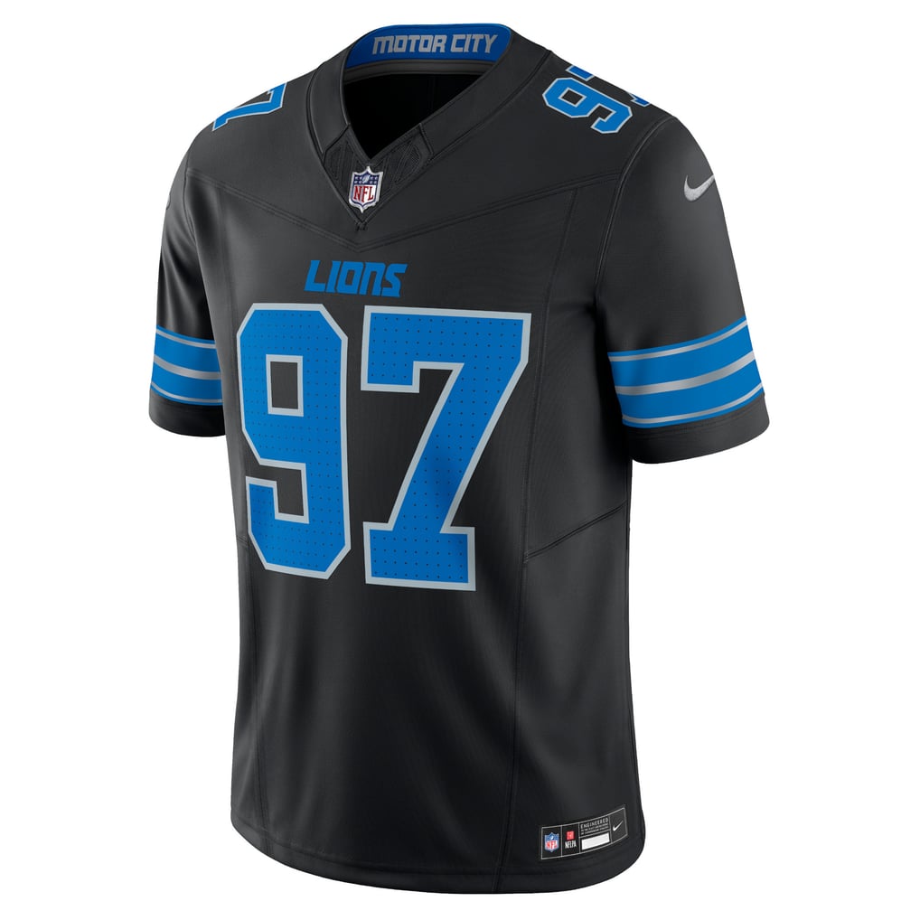 Men's Detroit Lions Aidan Hutchinson Black 2nd Alternate Vapor F.U.S.E. Limited Jersey