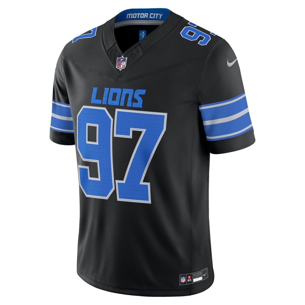 Men's Detroit Lions Aidan Hutchinson Black Alternate Vapor F.U.S.E. Stitched Limited Jersey