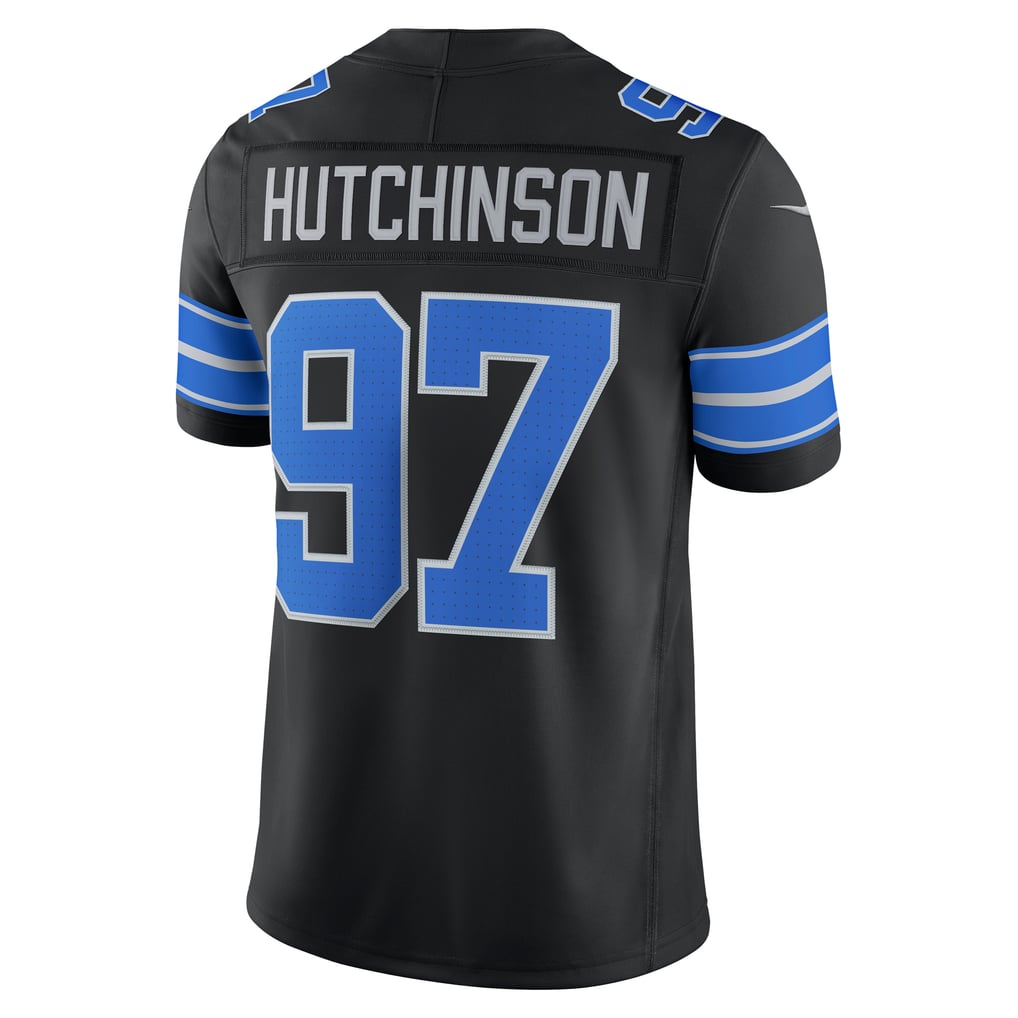 Men's Detroit Lions Aidan Hutchinson Black Alternate Vapor F.U.S.E. Stitched Limited Jersey
