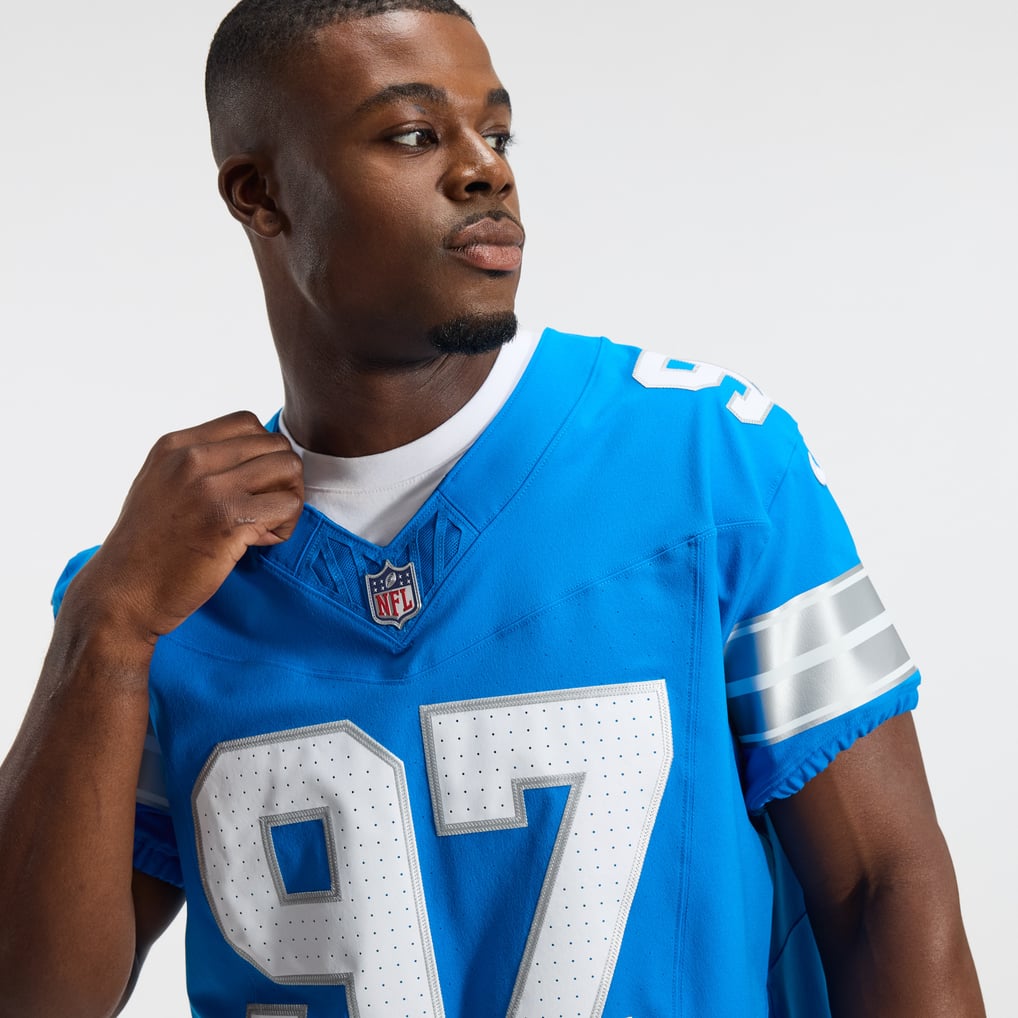 Men's Detroit Lions Aidan Hutchinson Blue Alternate Vapor F.U.S.E. Elite Jersey