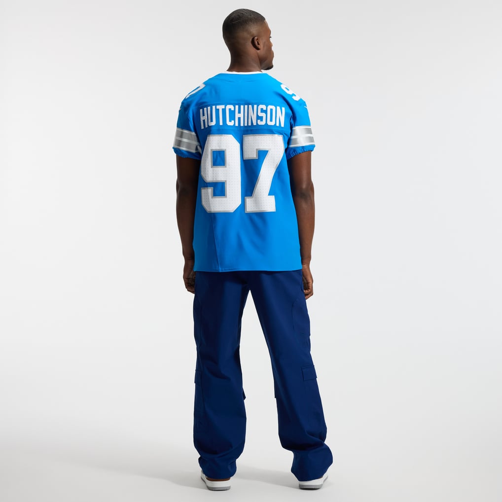 Men's Detroit Lions Aidan Hutchinson Blue Alternate Vapor F.U.S.E. Elite Jersey
