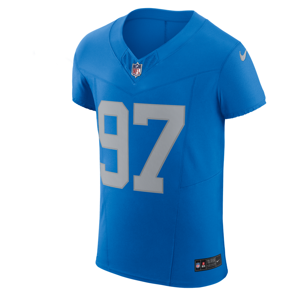 Men's Detroit Lions Aidan Hutchinson Blue Alternate Vapor F.U.S.E. Elite Jersey